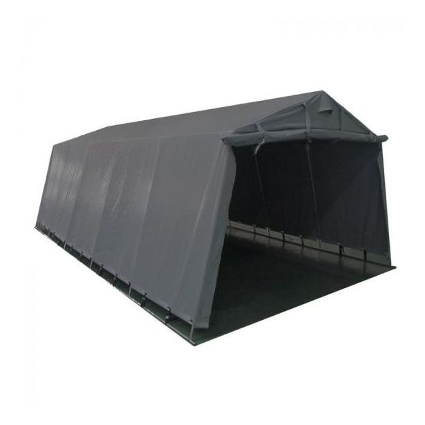 Pressutalli Prohall, 7x3.4x2.2m, oviaukko 1.6x2.8-3.4m, 500g/m2, harmaa