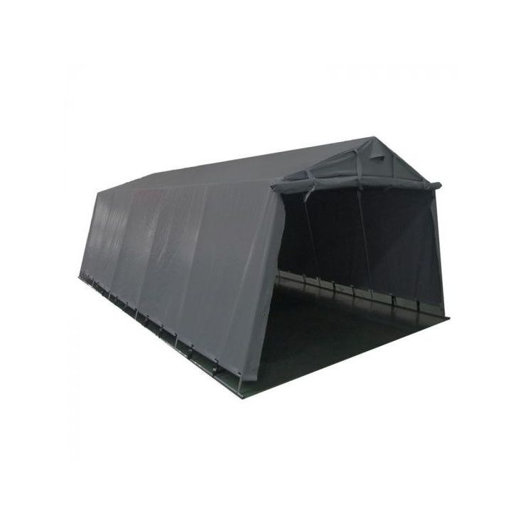 Pressutalli Prohall, 7x3.4x2.2m, oviaukko 1.6x2.8-3.4m, 500g/m2, harmaa