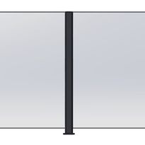 Lasikaidetolppa väli Green Land Lounge, 105x6x6cm, tummanharmaa alumiini
