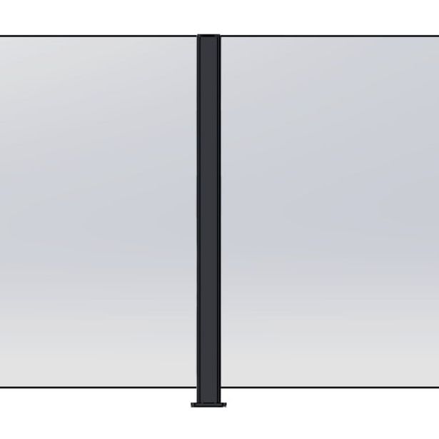 Lasikaidetolppa väli Green Land Lounge, 105x6x6cm, tummanharmaa alumiini