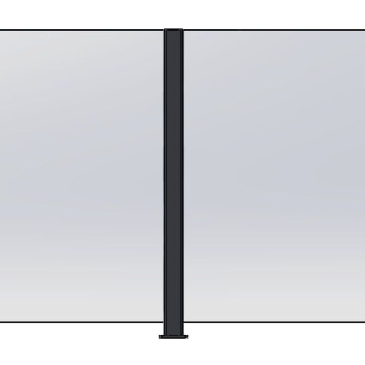 Lasikaidetolppa väli Green Land Lounge, 105x6x6cm, tummanharmaa alumiini