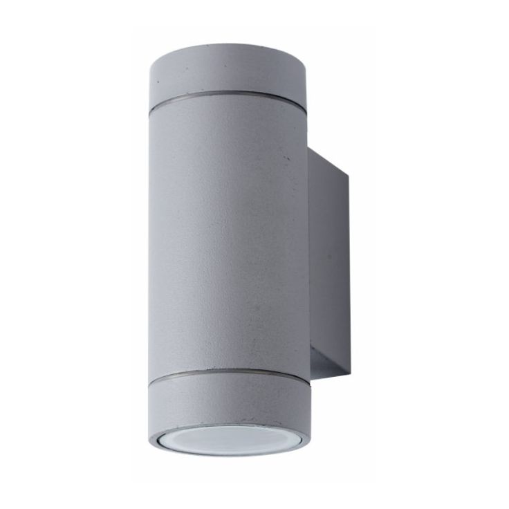 Seinävalaisin LED Energie, GU10, 2x35W, IP43, harmaa