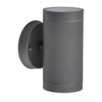 Seinävalaisin LED Energie XL, GU10, 2x35W, IP43, tummanharmaa