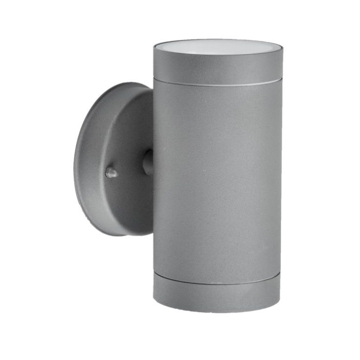 Seinävalaisin LED Energie XL, GU10, 2x35W, IP43, vaaleanharmaa