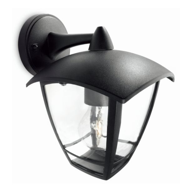 Ulkoseinävalaisin Emax Aura E27 yläkiinnitys musta