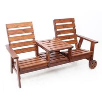 Puutarhapenkki välipöydällä Eden Wood Duo