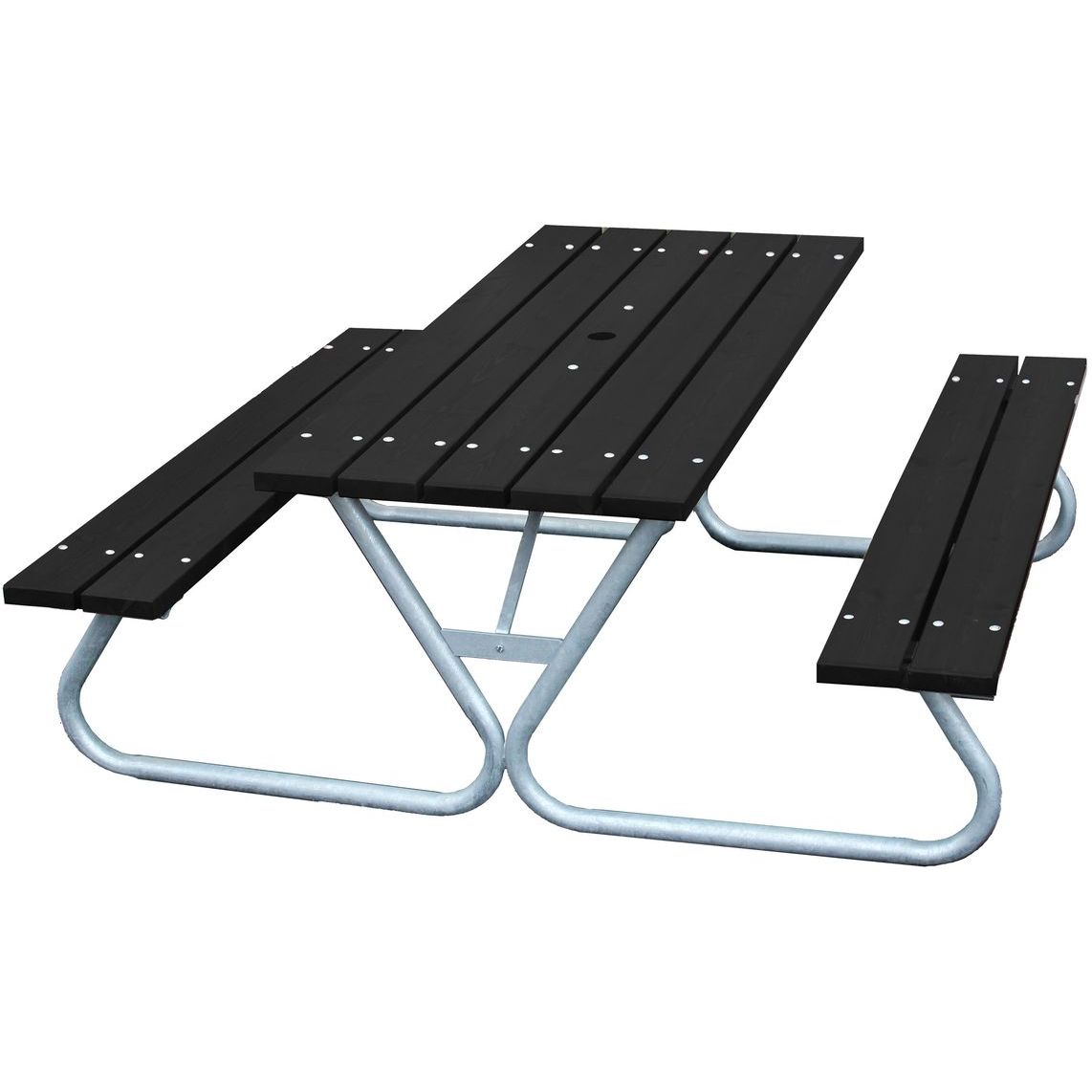 Piknik-pöytäryhmä Eden Wood Robust, 6-8 henkilölle, musta