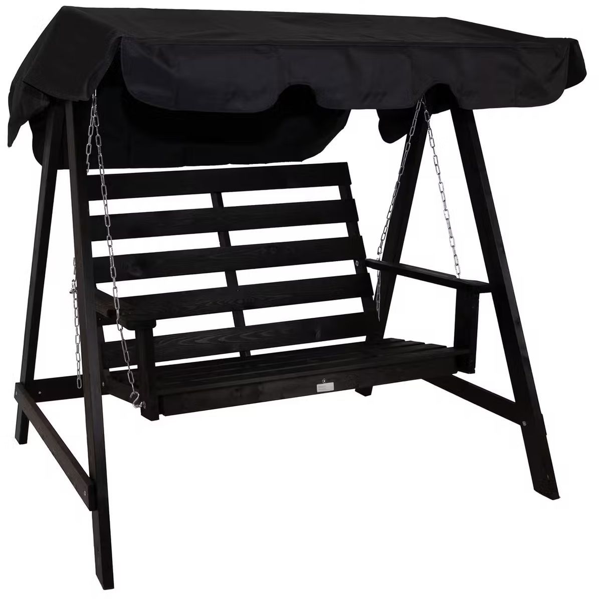 Pihakeinu Eden Wood Mellby 2-istuttava, leveys 155cm, musta