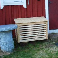 Ilmalämpöpumpun suojakotelo Eden Wood, puuvalmis, eri kokoja