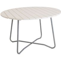 Ruokapöytä Eden Wood Amanda, Ø120cm, 5 henkilölle, valkoinen