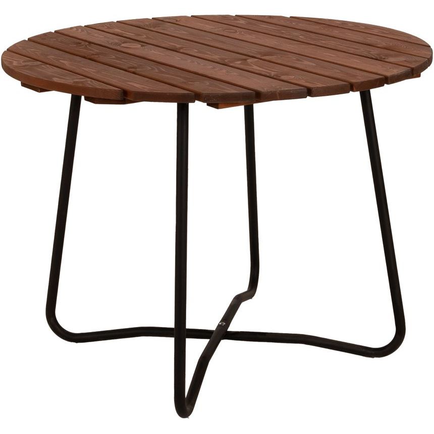 Ruokapöytä Eden Wood Wilma, Ø120cm, 5 henkilölle, ruskea