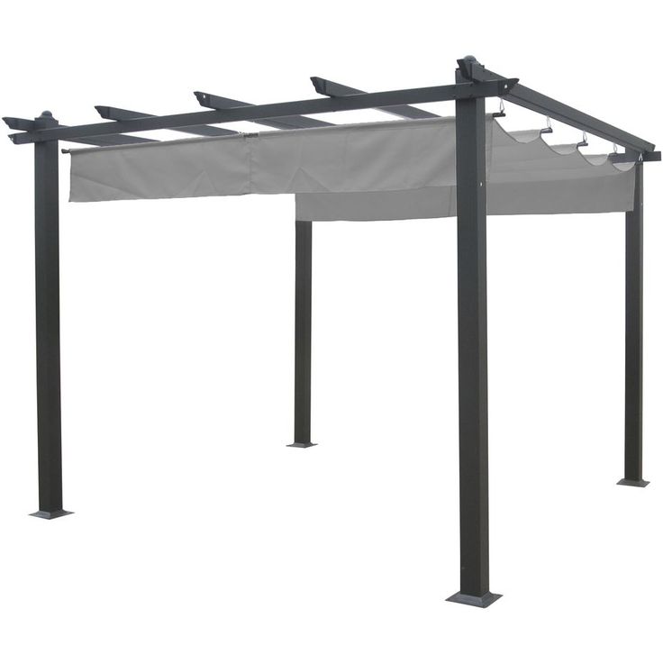 Pergola Eden Wood, 3x4m, harmaa/musta