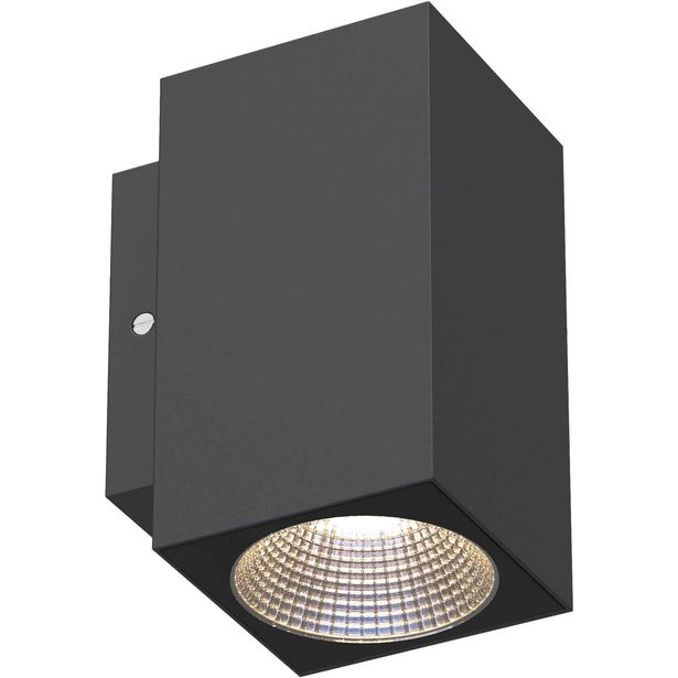 LED-seinävalaisin Llitt Mathias I, IP65, alas, antrasiitti