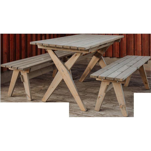 Pöytäsetti EcoFurn Granny mänty 