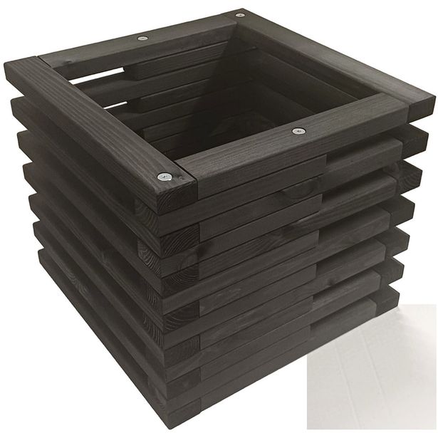 Kukka- ja valokehikko / suojaruukku EcoFurn mänty harmaa