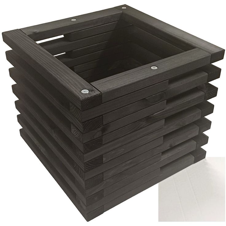 Kukka- ja valokehikko / suojaruukku EcoFurn mänty harmaa
