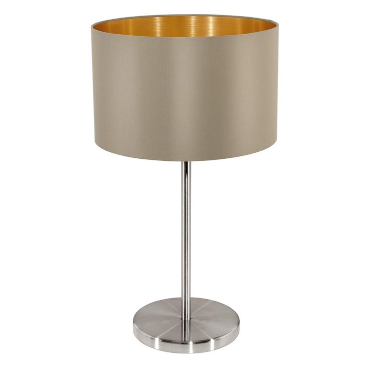 Pöytävalaisin Eglo Maserlo, 60W, Ø230x420mm, E27, IP20, taupe/kulta