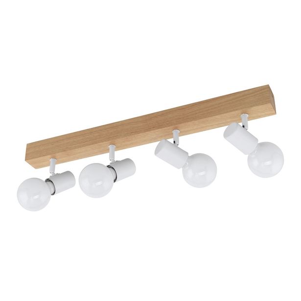 Spottivalaisin Eglo Townshend 3, 4x60W, 630x50mm, E27, IP20, valkoinen/ruskea