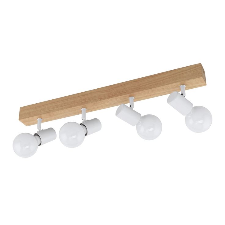 Spottivalaisin Eglo Townshend 3, 4x60W, 630x50mm, E27, IP20, valkoinen/ruskea