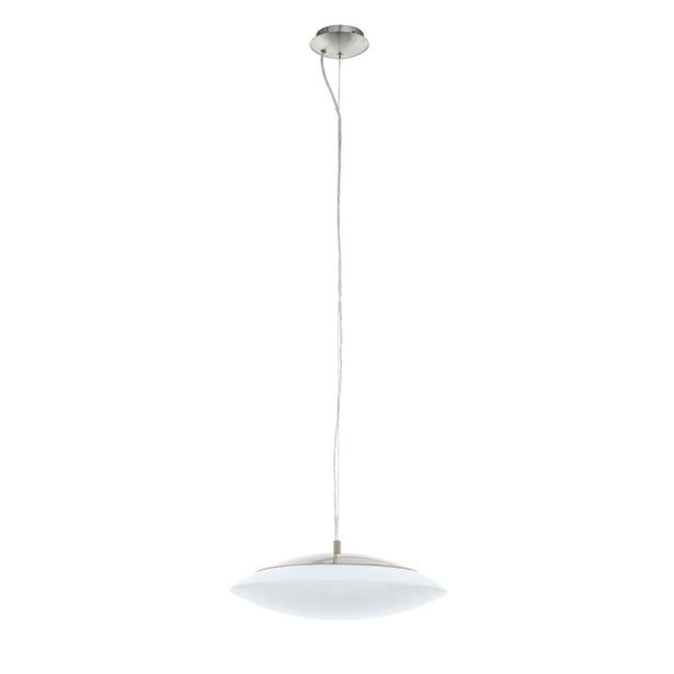 LED-riippuvalaisin Eglo Crosslink Frattina-C, 27W, Ø435x1500mm, IP20, harjattu teräs/valkoinen