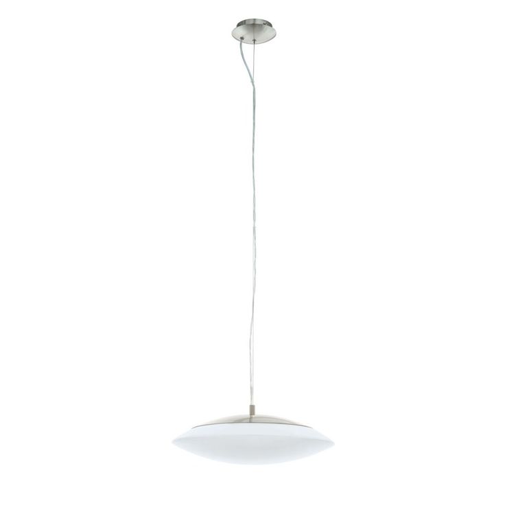 LED-riippuvalaisin Eglo Crosslink Frattina-C, 27W, Ø435x1500mm, IP20, harjattu teräs/valkoinen