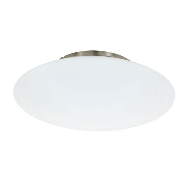 LED-plafondi Eglo Crosslink Frattina-C, 27W, Ø435x130mm, IP20, harjattu teräs/valkoinen