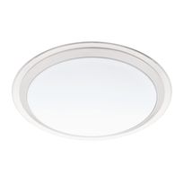LED-plafondi Eglo Crosslink Competa-C, 17W, Ø430x90mm, IP20, valkoinen/hopea/kirkas