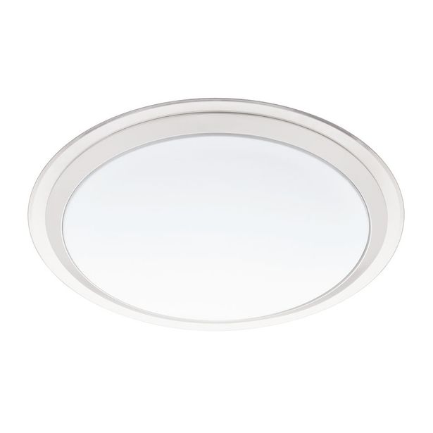 LED-plafondi Eglo Crosslink Competa-C, 17W, Ø430x90mm, IP20, valkoinen/hopea/kirkas