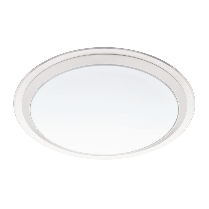 LED-plafondi Eglo Crosslink Competa-C, 17W, Ø430x90mm, IP20, valkoinen/hopea/kirkas