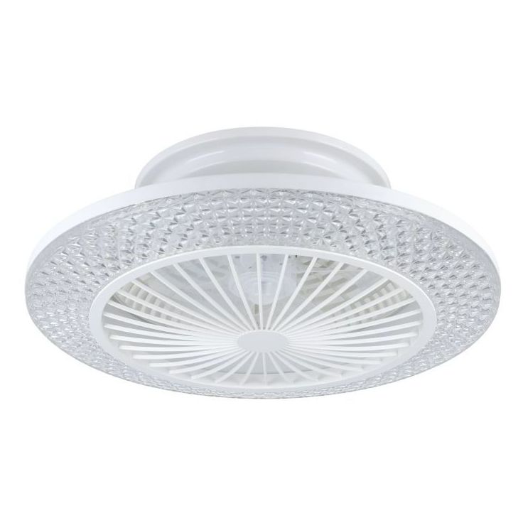 LED-tuuletinvalaisin Eglo Malinska, valkoinen
