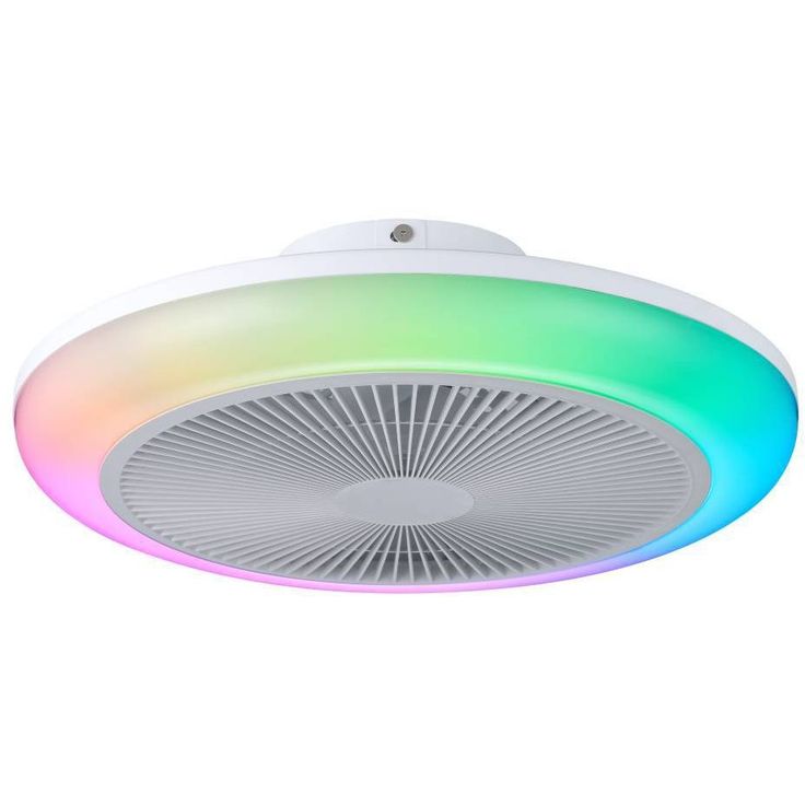Tuuletinvalaisin Eglo Sayulita RGB Ø46cm, 2700-6500K, IP20, valkoinen/musta