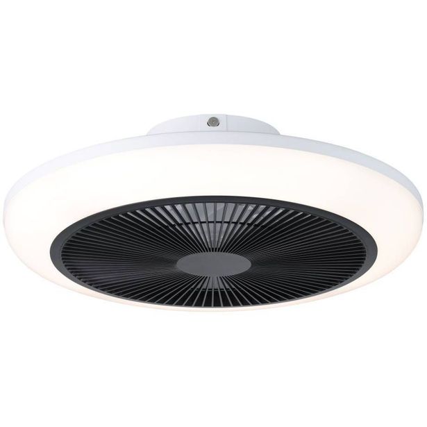 Tuuletinvalaisin Eglo Sayulita RGB Ø46cm, 2700-6500K, IP20, valkoinen/musta