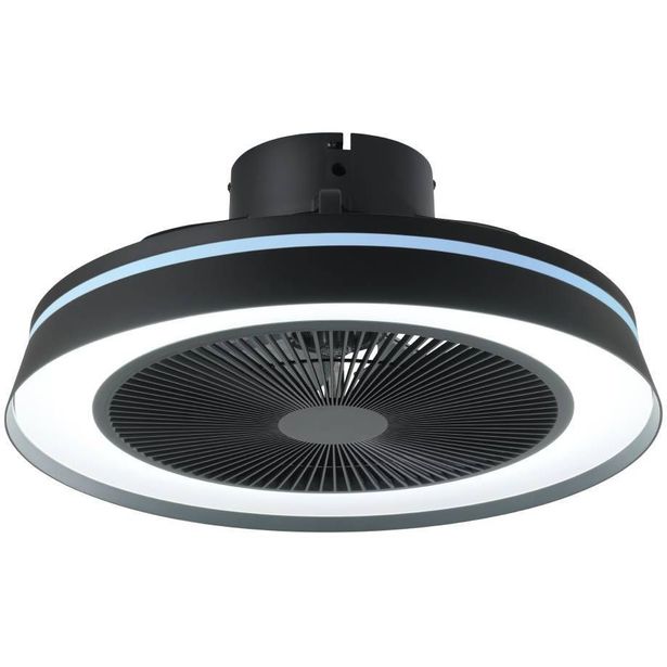 Tuuletinvalaisin Eglo Vallonia RGB Ø48cm, 2700-6500K, IP20, musta