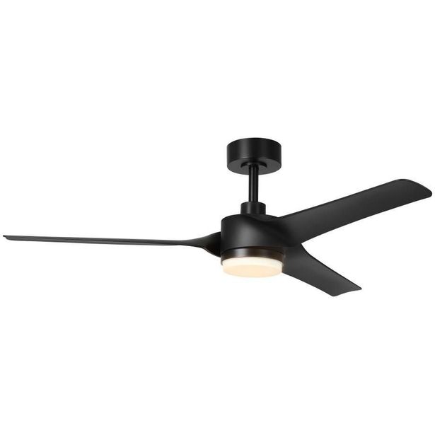 Tuuletinvalaisin Eglo Orcutt Ø132cm, 3000/4000/5000K, IP20, musta