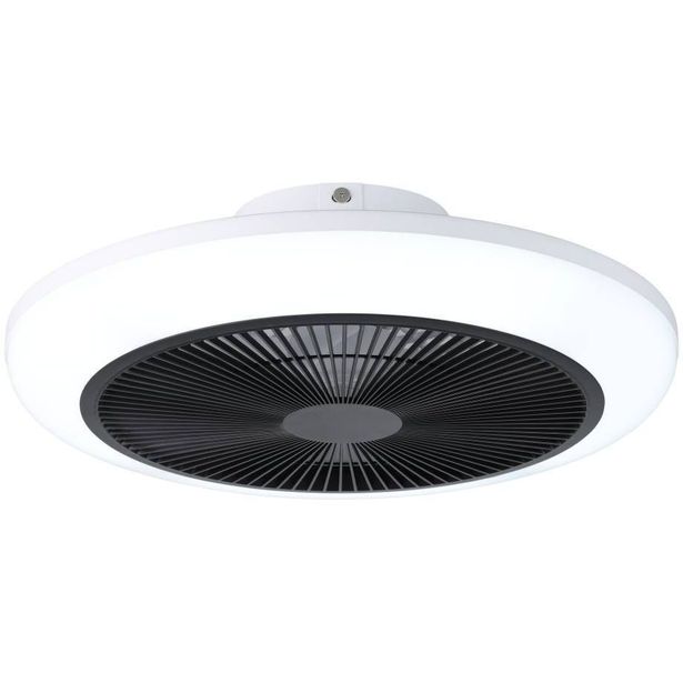 Tuuletinvalaisin Eglo Sayulita Ø46cm, 2700-6500K, IP20, valkoinen/musta