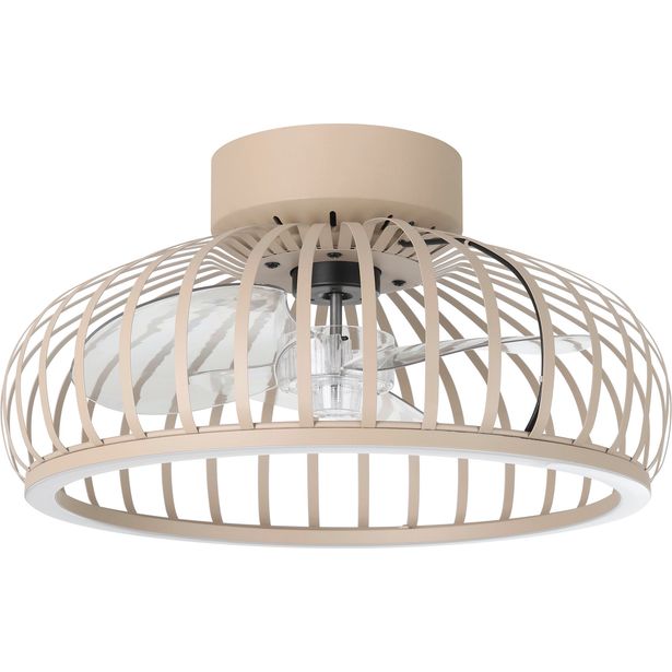 Kattovalaisin tuulettimella Eglo Mogano Ø42.8cm hiekka