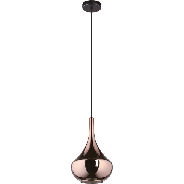 Riippuvalaisin Eglo Almoster Ø25cm E27 maks. 28W IP20 musta/kupari 