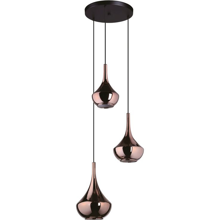 Riippuvalaisin Eglo Almoster 3-osainen Ø55cm 3xE27 maks. 28W/kpl IP20 musta/kupari