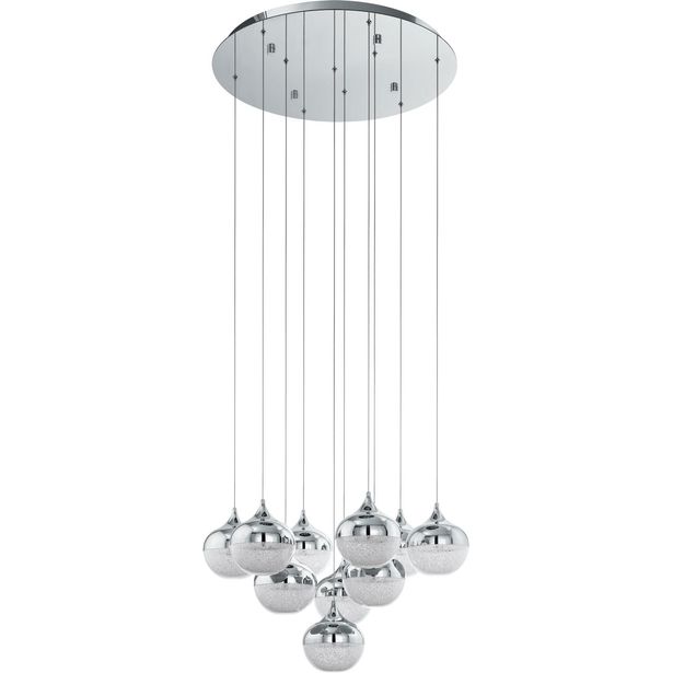 Riippuvalaisin Eglo Crystal&Design Mioglia, 10-osainen, kromi
