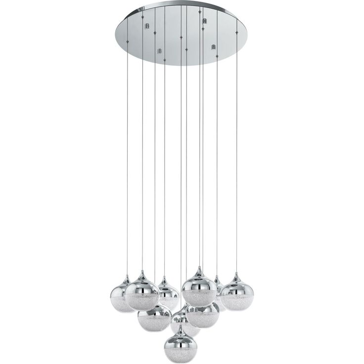 Riippuvalaisin Eglo Crystal&Design Mioglia, 10-osainen, kromi