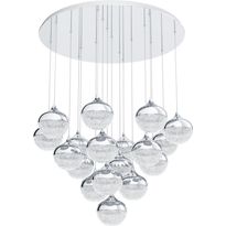 Riippuvalaisin Eglo Crystal&amp;Design Mioglia, 18-osainen, kromi