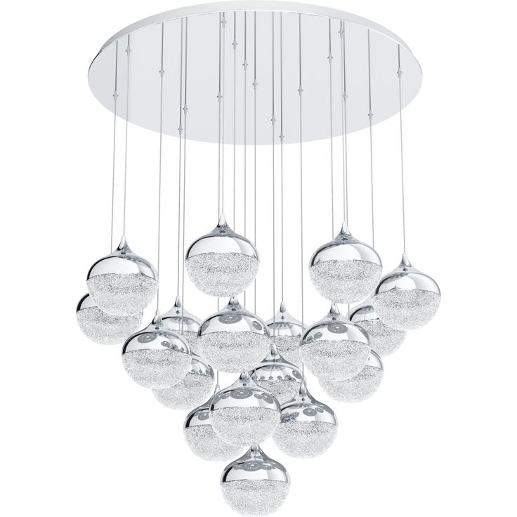Riippuvalaisin Eglo Crystal&Design Mioglia, 18-osainen, kromi