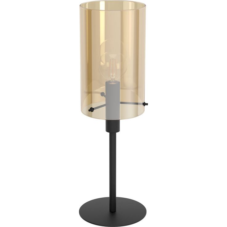 Pöytävalaisin Eglo Crystal&Design Polverara, musta/meripihka