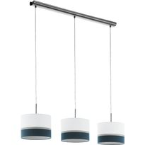 Riippuvalaisin Eglo Crystal&amp;Design Spaltini, 3-osainen, valkoinen/sininen