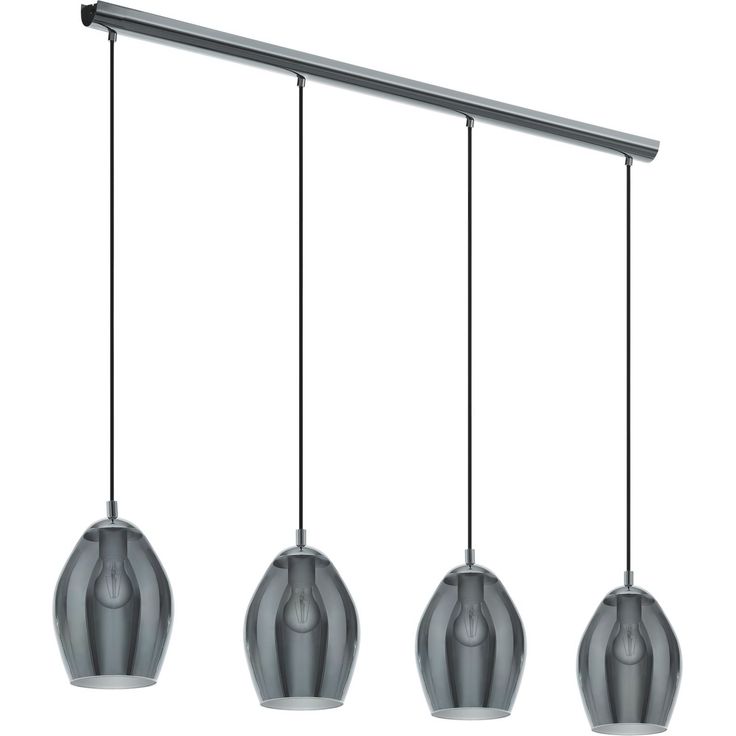 Riippuvalaisin Eglo Crystal&Design Estanys, 4-osainen, savunharmaa