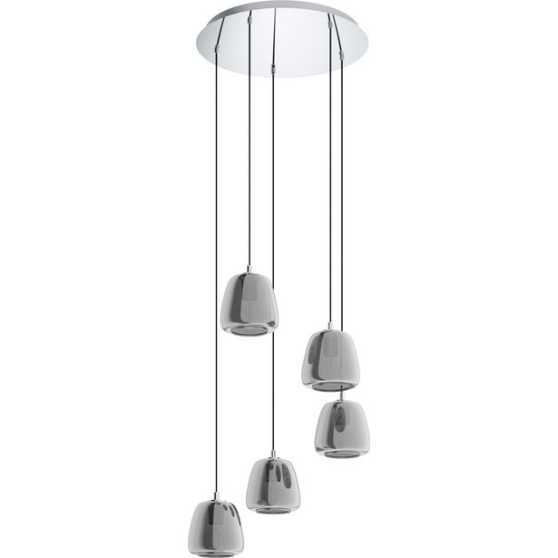 Riippuvalaisin Eglo Crystal&Design Albarino, 5-osainen, kromi