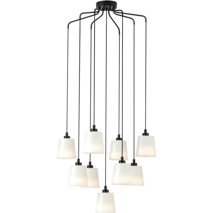 Riippuvalaisin Eglo Bernabetta 9XE27 maks. 40W/kpl IP20 musta/valkoinen