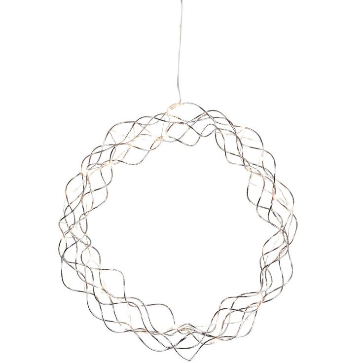 Valokranssi Eglo Curly, Ø30cm, 2200K, IP20, hopea/läpinäkyvä