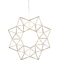 LED-valotähti Eglo Edge, Ø40cm, 2500K, IP20, messinki