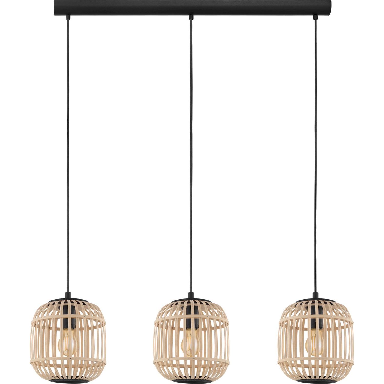 Riippuvalaisin Eglo Vintage Bordesley, 3-osainen, puu